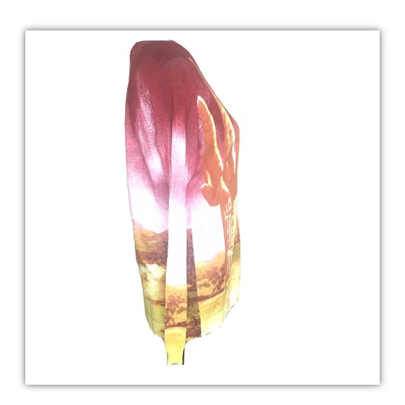 New Tibi Desert Cactus Sweater Red Saguaro Medium - Picture 4 of 8